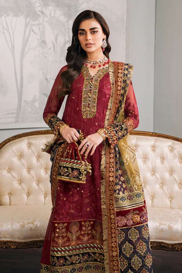 Zewar Luxury Embroidered Chiffon 3-Piece Suit – Elegance Redefined