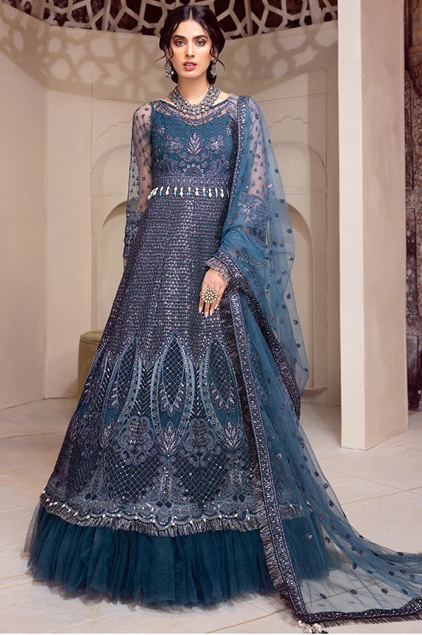Vivid Fantasy – Embroidered Net Chiffon Unstitched Ensemble