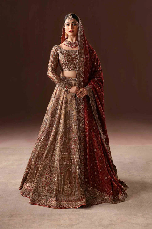Rust and Gold Lehnga Choli - BRIDAL