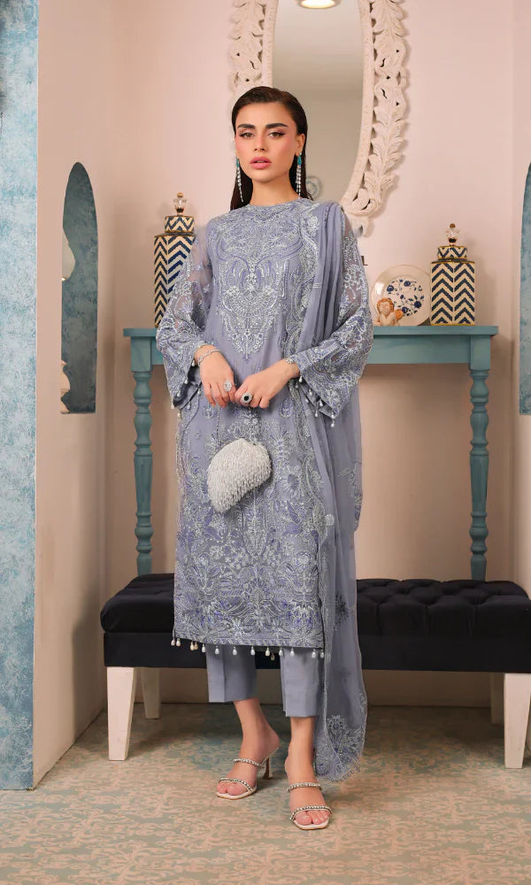 Lavender Haze – Elegant Embroidered Chiffon Unstitched Ensemble