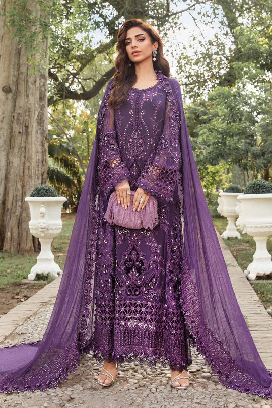 Gulzar 3 Piece Unstitched Embroidered Chiffon Suit