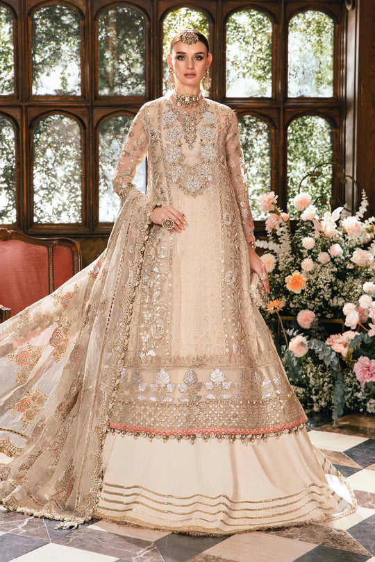 Roohaniyat 3 Piece Unstitched Embroidered Organza & Raw Silk Suit