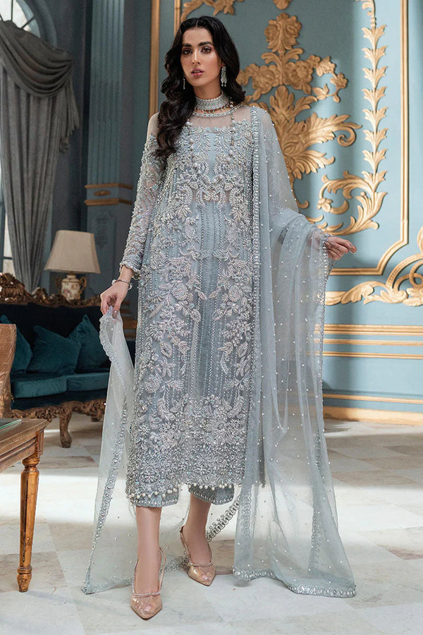 ADELA 3 Piece Unstitched Embroidered Silk Organza Suit