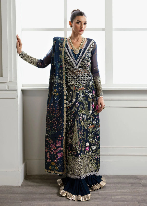 Majestic Cypress – Crimson X Saira Shakira Embroidered Organza 3-Piece Unstitched Suit