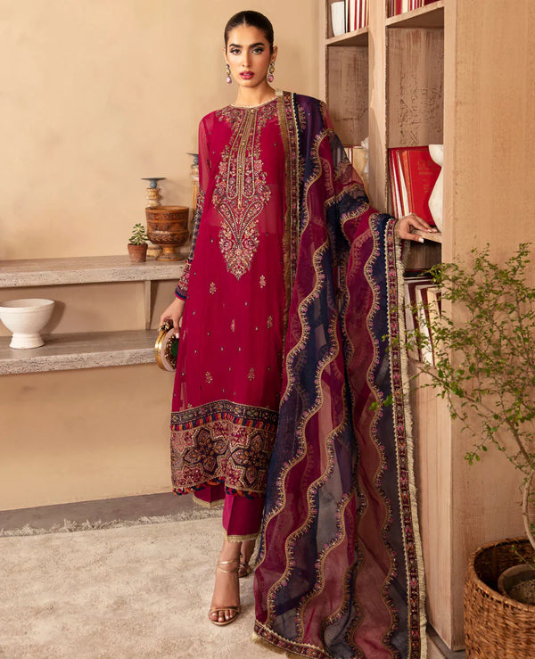 Mehkash – Raahi by Xenia Luxury Embroidered Chiffon 3-Piece Unstitched Suit