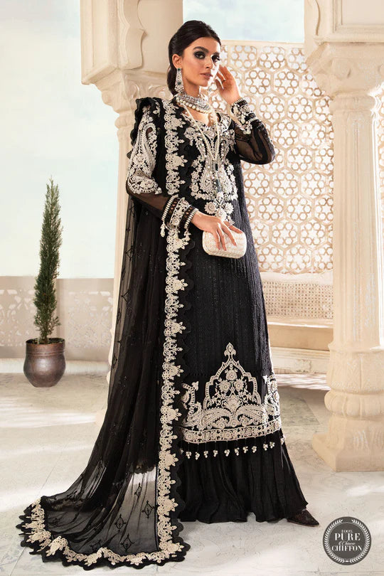 Chandani 3 Piece Unstitched Embroidered Chiffon & Raw Silk Suit