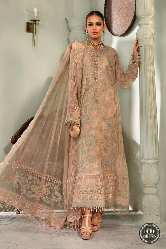 BASGUL 3 Piece Unstitched Embroidered Chiffon Suit